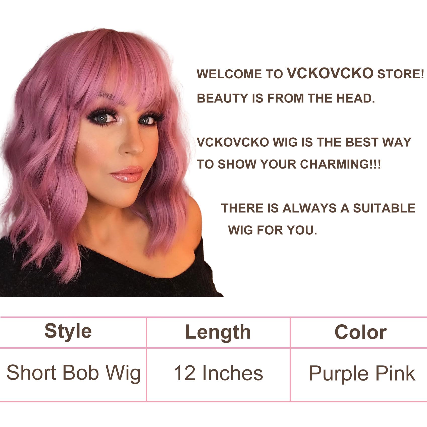 VCKOVCKO Pastel Wavy Wig adjustable cap detail for comfortable fit.