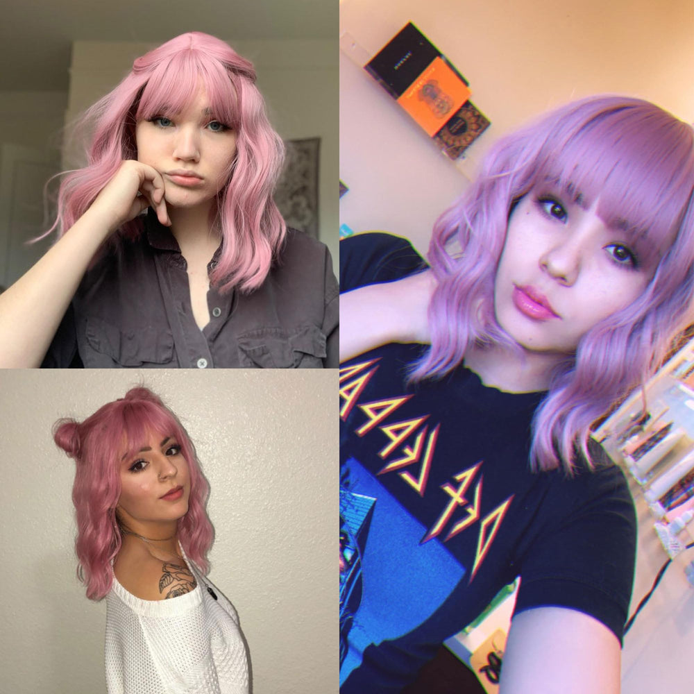 VCKOVCKO Pastel Wavy Wig wedding or cosplay with vibrant color blend.