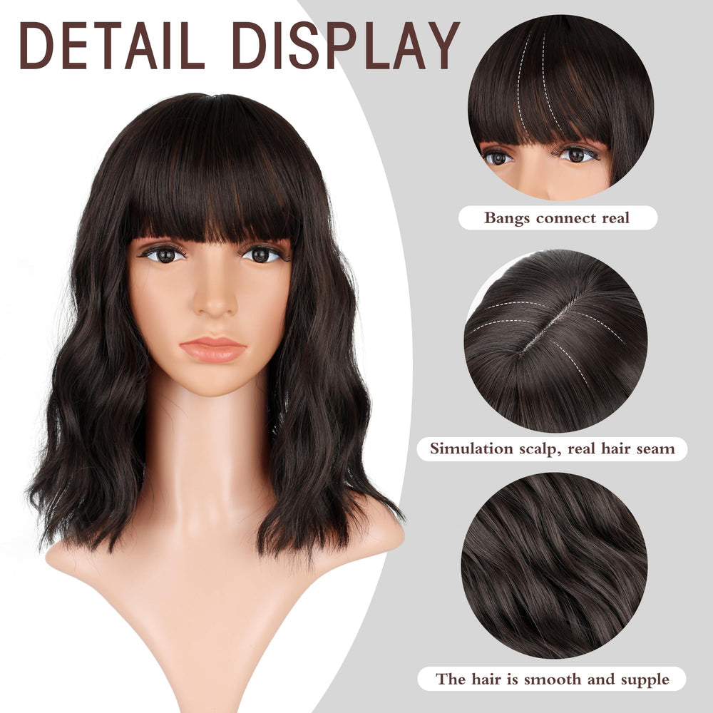VCKOVCKO Wig featuring adjustable straps for secure fit across head sizes.