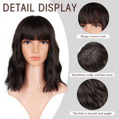 VCKOVCKO Wig featuring adjustable straps for secure fit across head sizes.