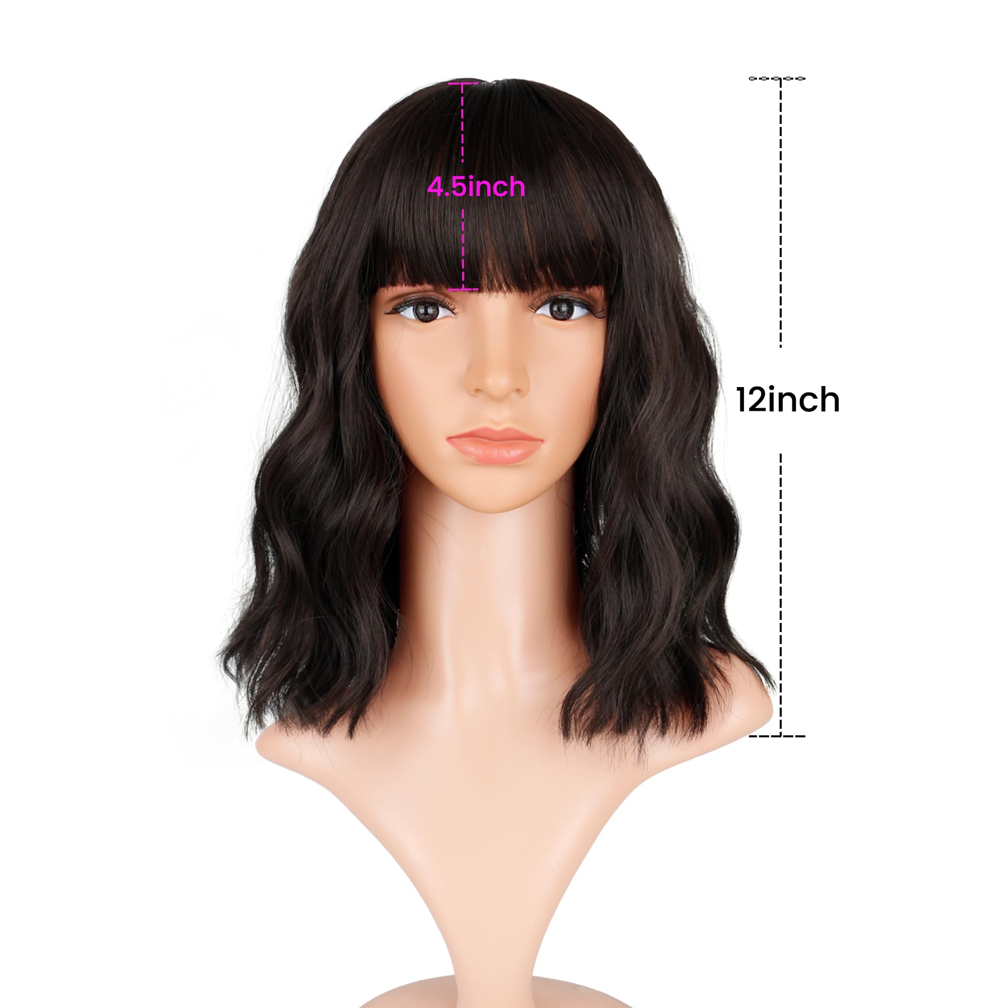 VCKOVCKO Short WaveWigs with breathable cap for comfortable all-day wear.