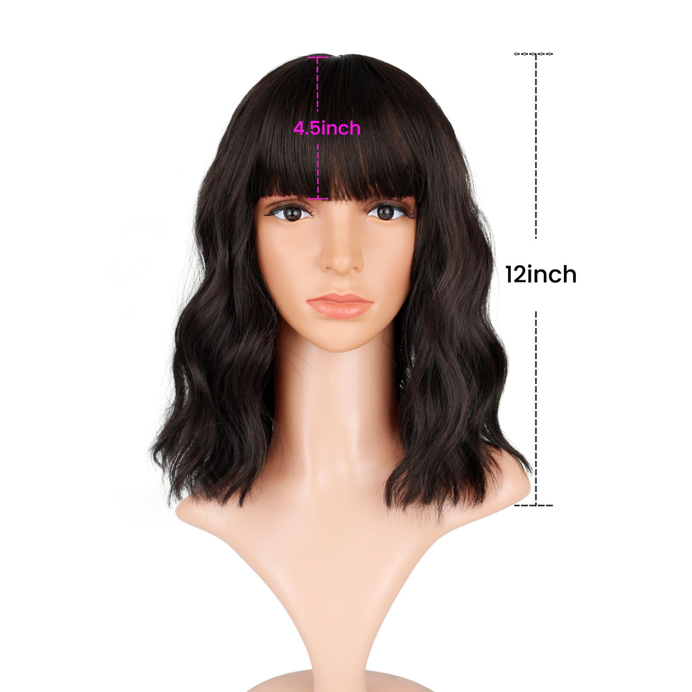 VCKOVCKO Short WaveWigs with breathable cap for comfortable all-day wear.