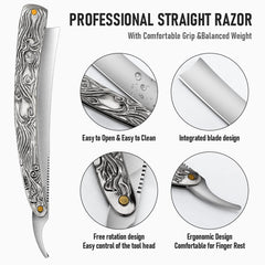 VCXOX professional straight razor leather-canvas-belt provides portable sharpening and safe storage.