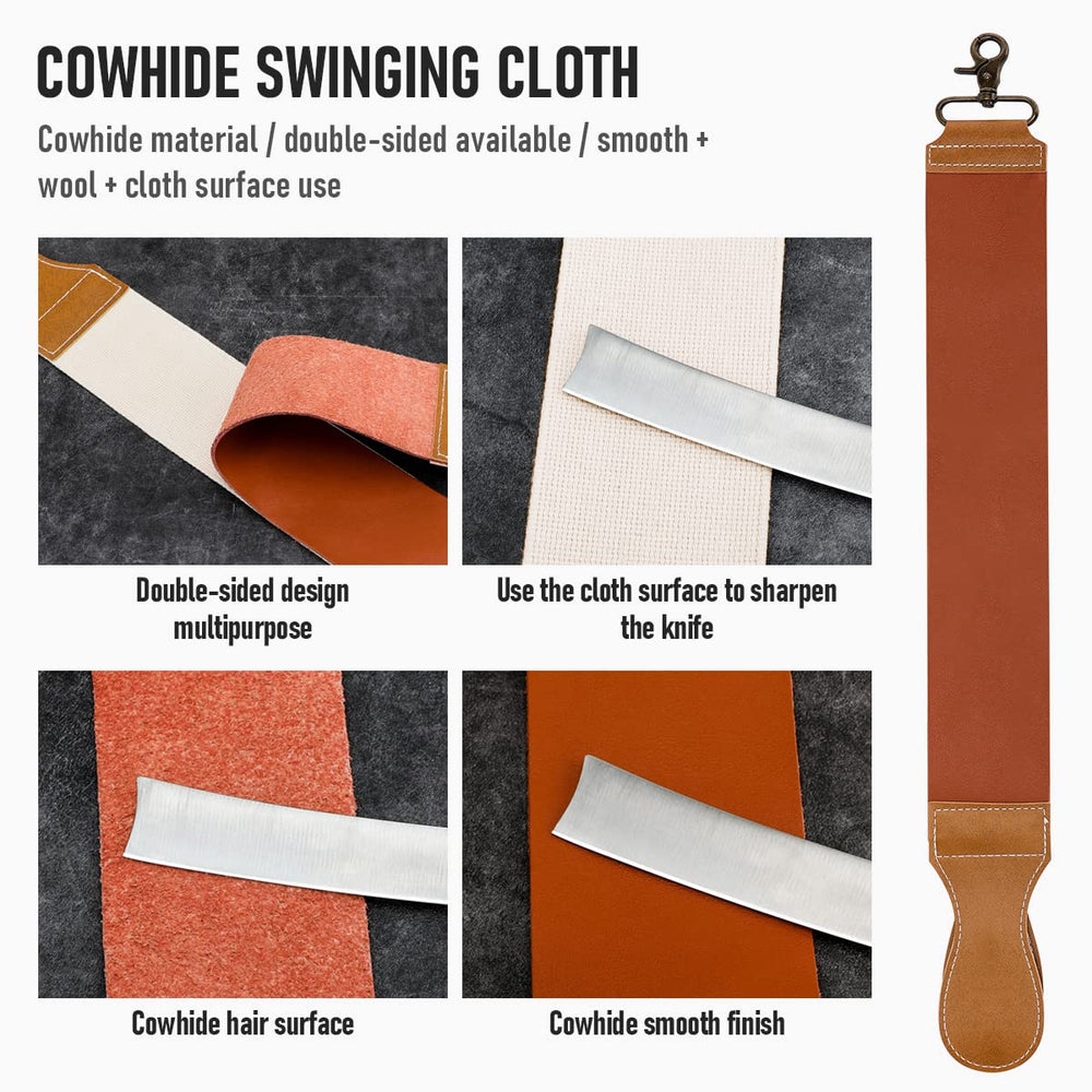 VCXOX professional straight razor non-slip-handle enhances grip for confident shaves.