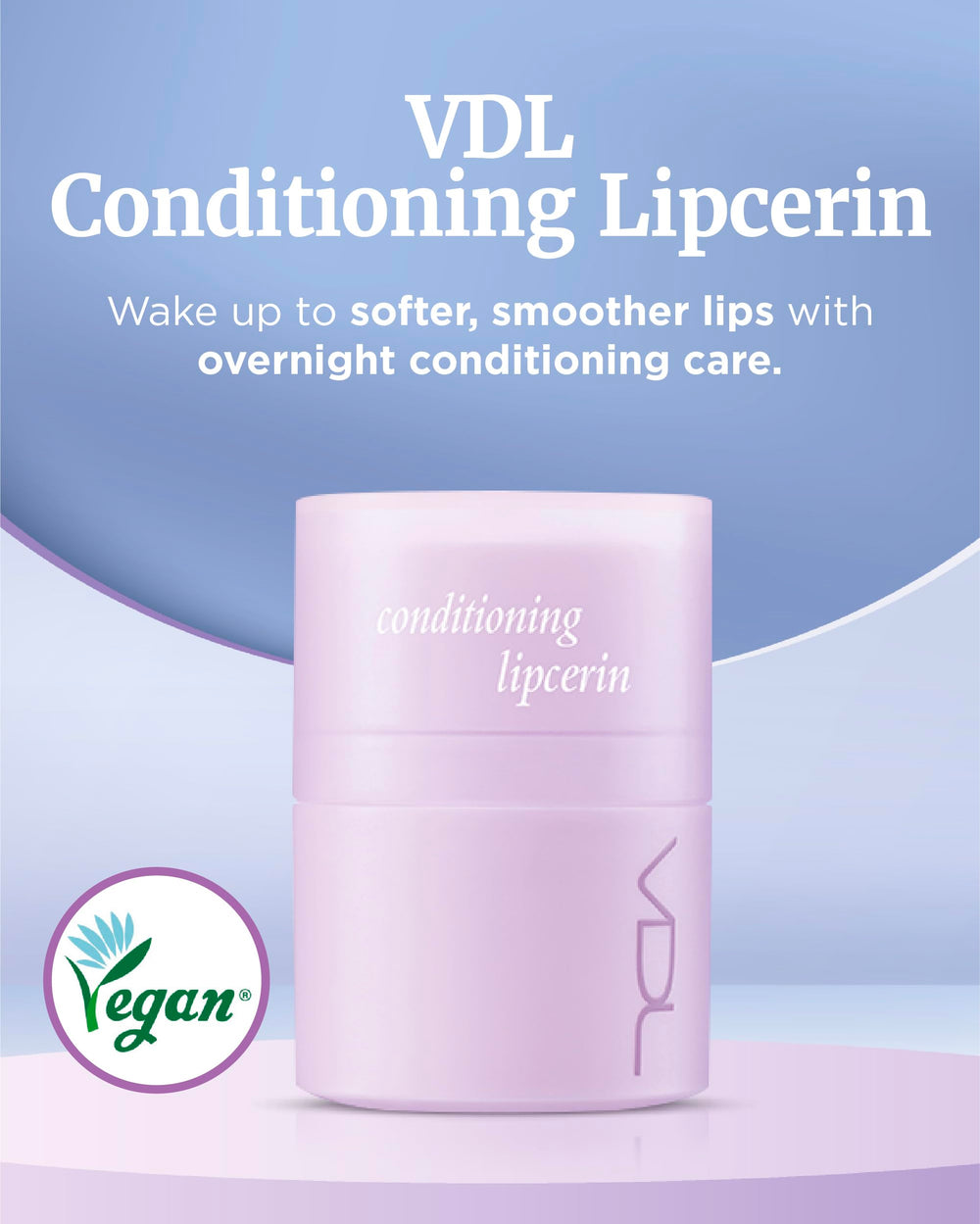 VDL Herbal Lipcerin texture swirl showing glossy lip finish.