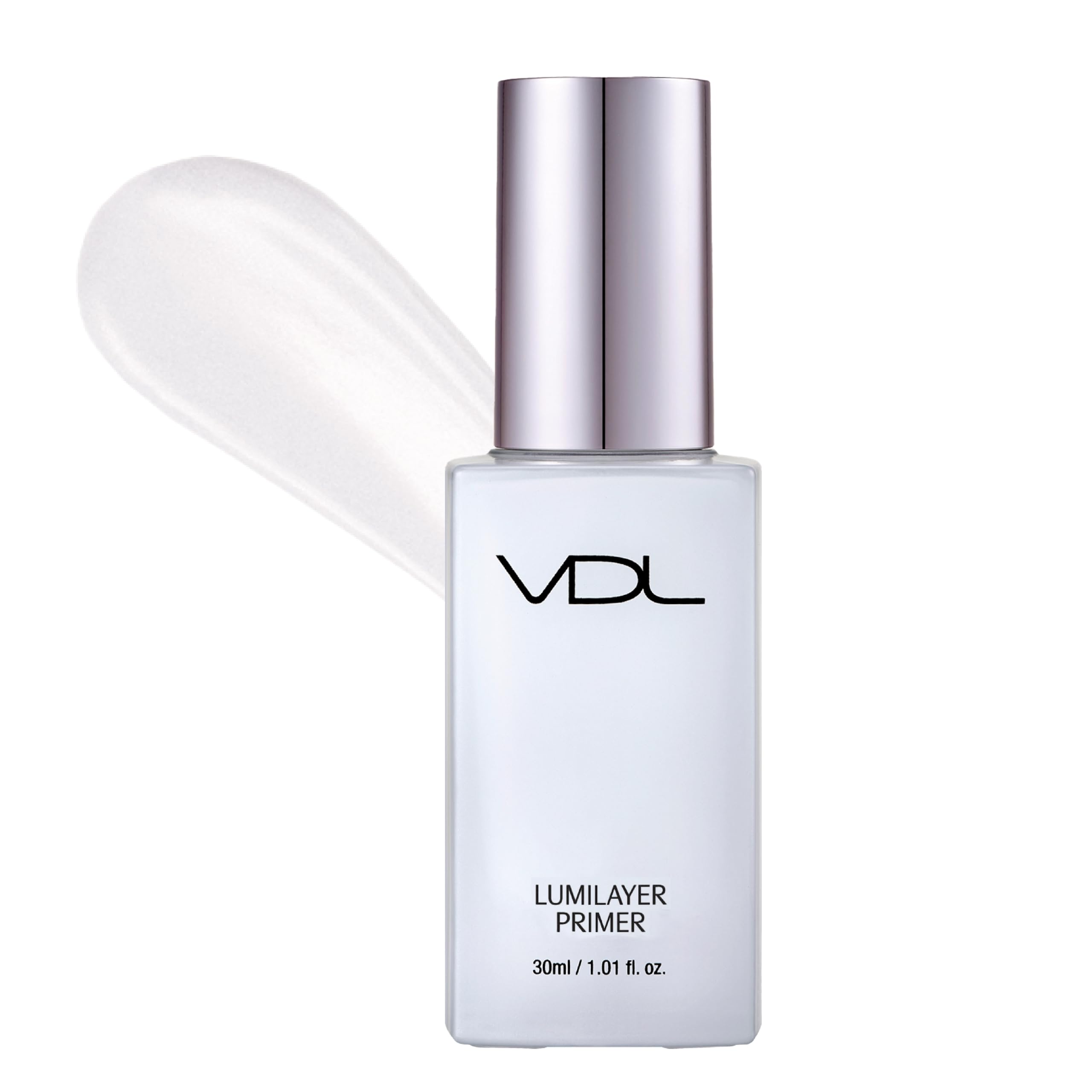 VDL Lumilayer Primer bottle shows radiant base for smooth makeup application