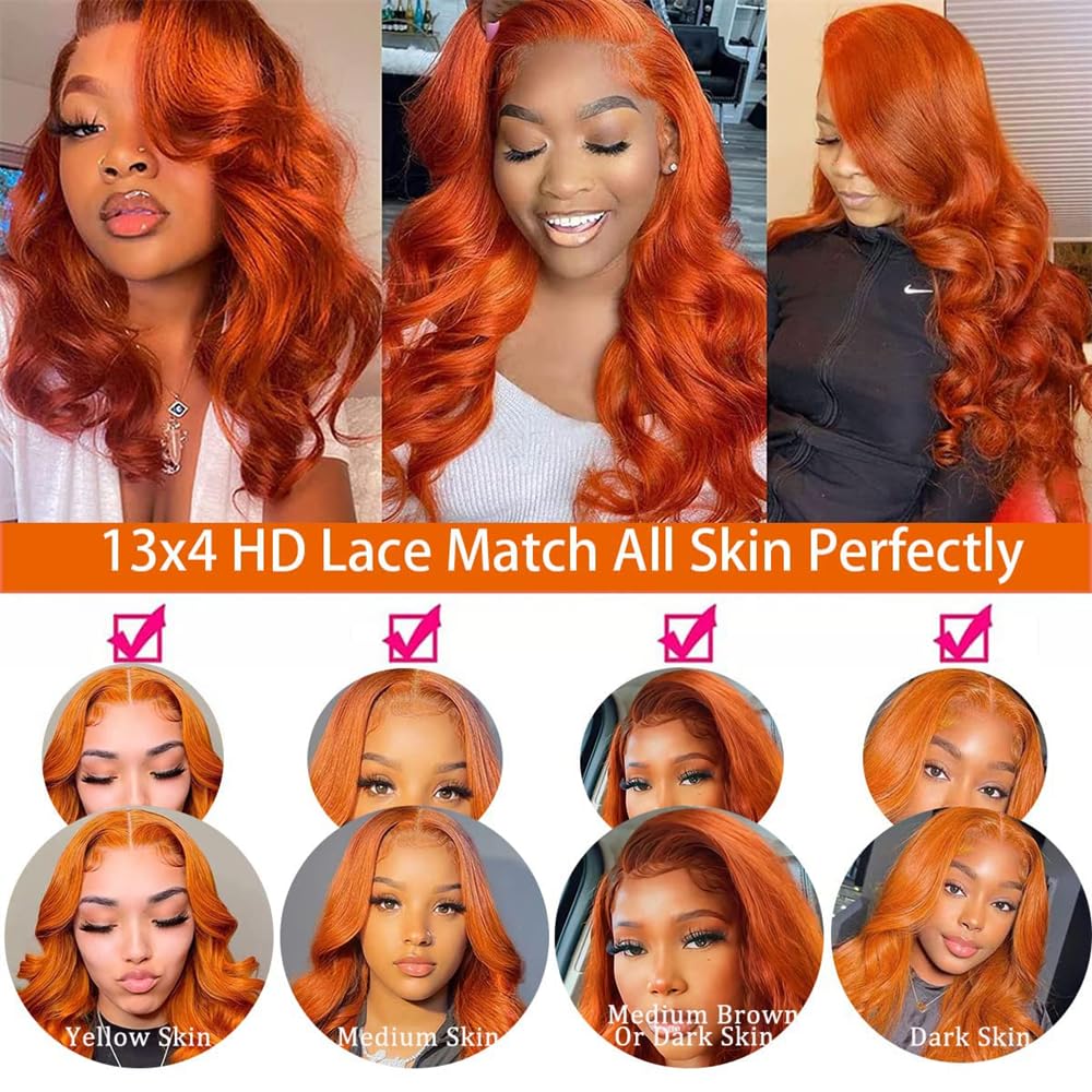 Veally Ginger Orange Wig heat-styling setup up to 160C/320F