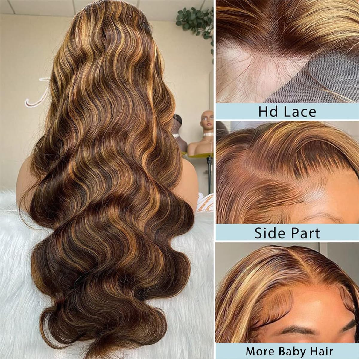 Veally heat-resistant fiber hair allows gentle heat styling up to 320F
