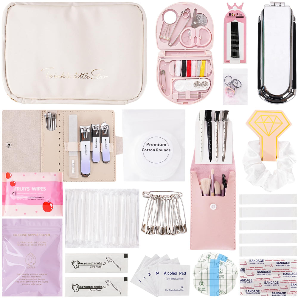 VEAPILS Wedding Day Emergency Kit for Bride pouch with grooming tools for quick touch-ups.