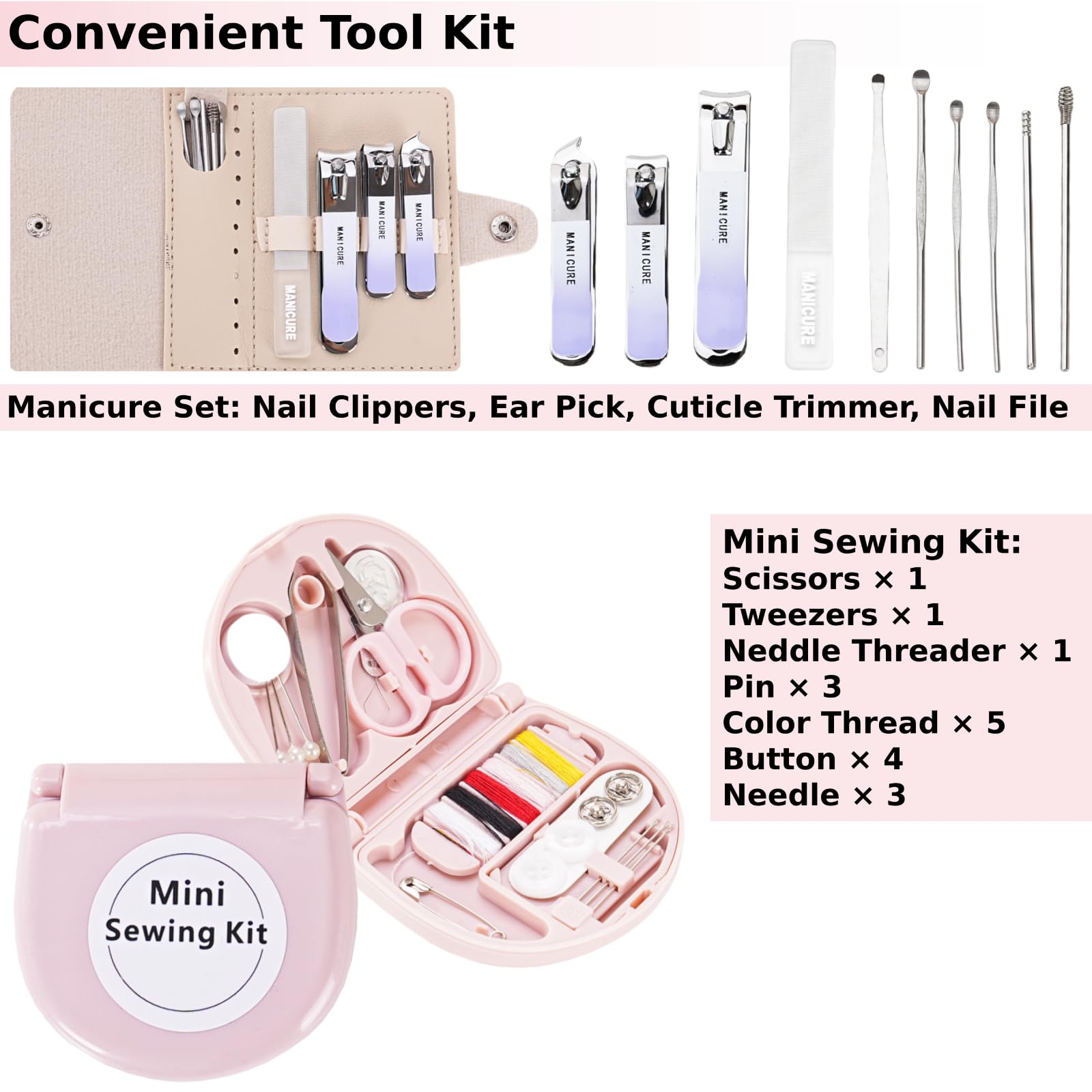 VEAPILS Wedding Day Emergency Kit for Bride hair ties and clips for quick hairstyle fixes.