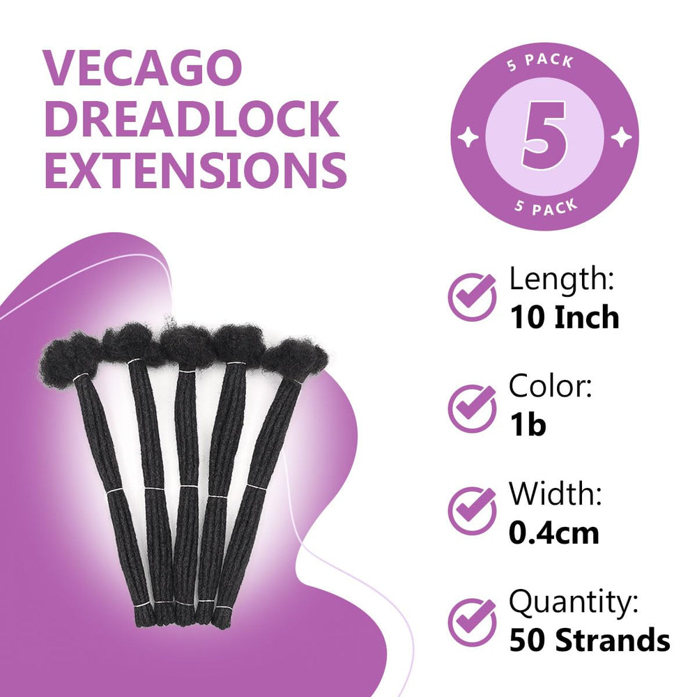 Vecago loc extensions close-up strands highlights natural texture for seamless blending.