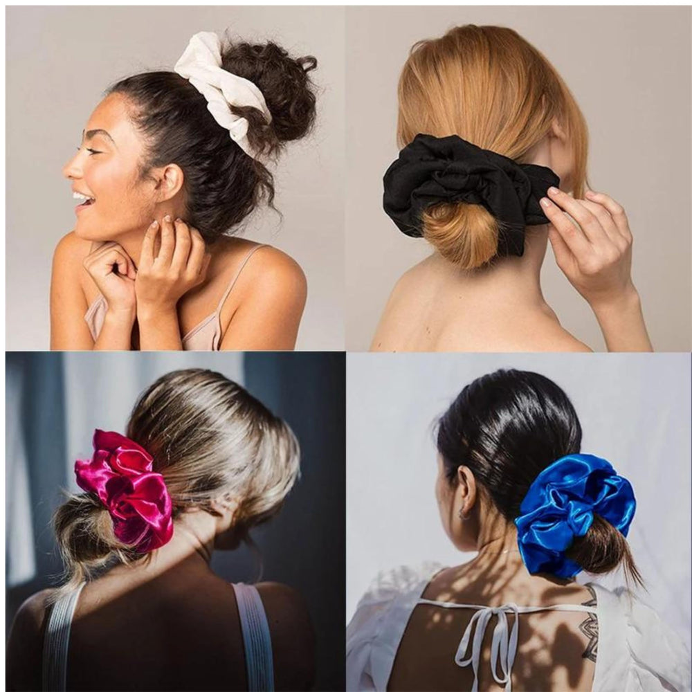 VEDO SHIPIN colorful satin scrunchie bundle ideal for daily outfits