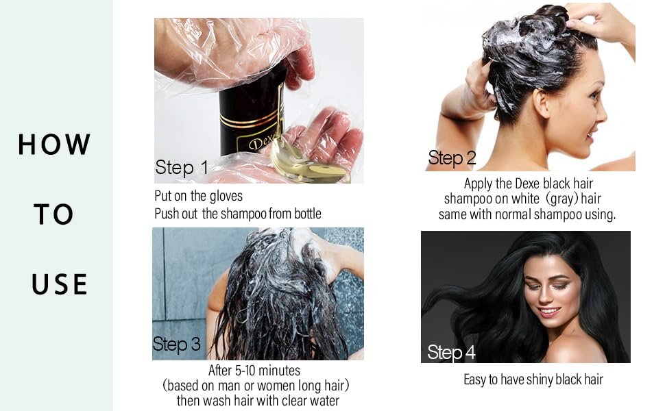 Vedora Instant Black Hair Shampoo natural black hair look after use