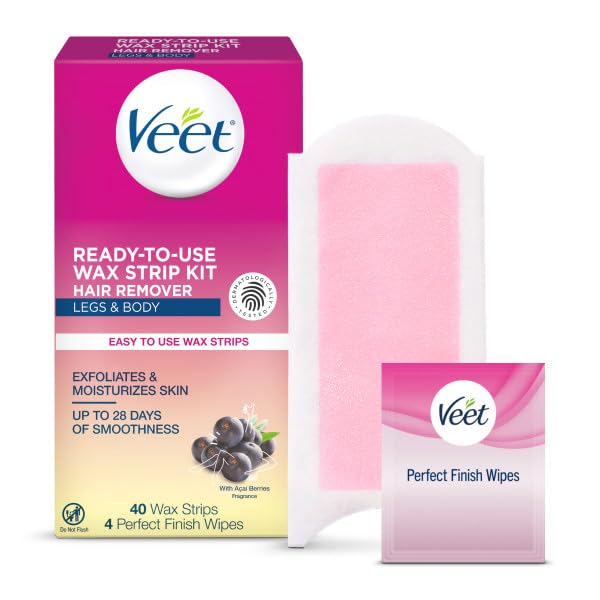 Veet long-lasting smooth skin up to four weeks after waxing.