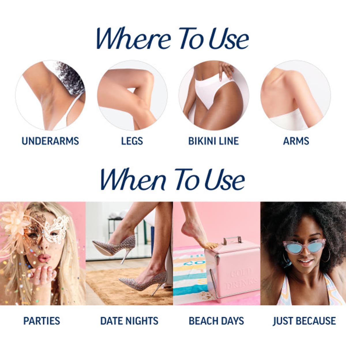 Veet Ready-to-Use Wax Strip Kit finishing wipes for residue removal.