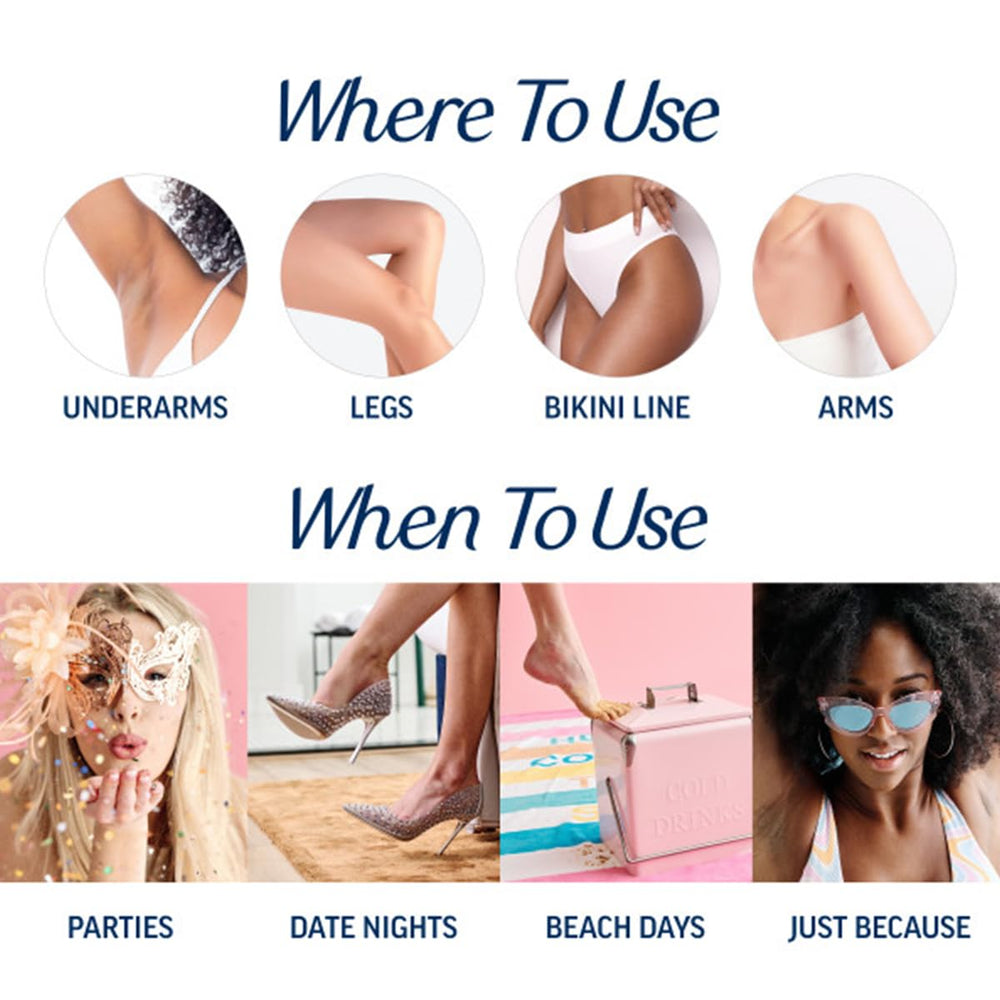 Veet Ready-to-Use Wax Strip Kit finishing wipes for residue removal.