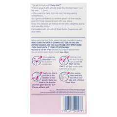 Veet Ready To Use Wax Strips pre-cut strips offer quick, mess-free hair removal