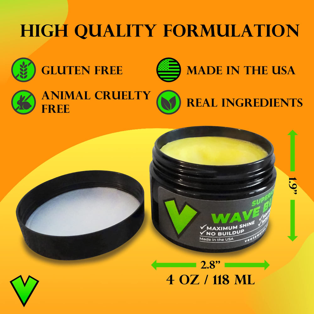 Veeta men's wave routine guide image suggests daily use for consistency.