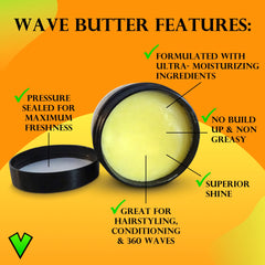 Veeta Wave Butter application in hands shows easy work-in for definition.