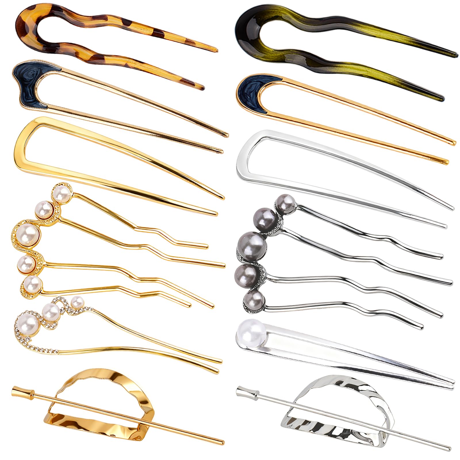 VEEVIIY gold straight pin for secure updos and lasting hold.