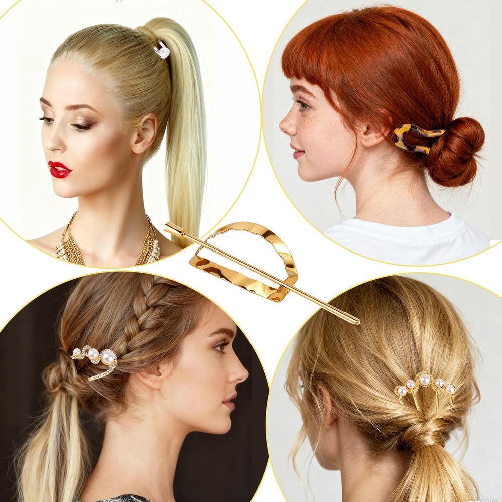 VEEVIIY pearl-decorative clip elevates buns with refined detail.