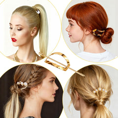 VEEVIIY pearl-decorative clip elevates buns with refined detail.