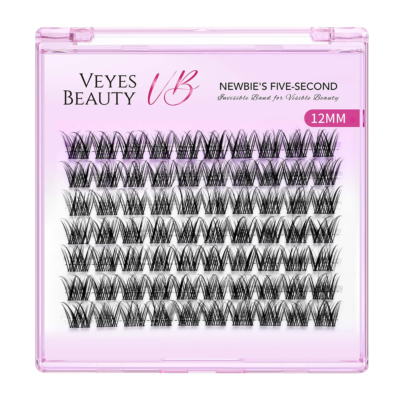 VEYESBEAUTY Five-Second Lashes band view demonstrates quick, newbie-friendly application