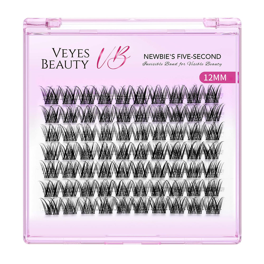 VEYESBEAUTY Five-Second Lashes band view demonstrates quick, newbie-friendly application
