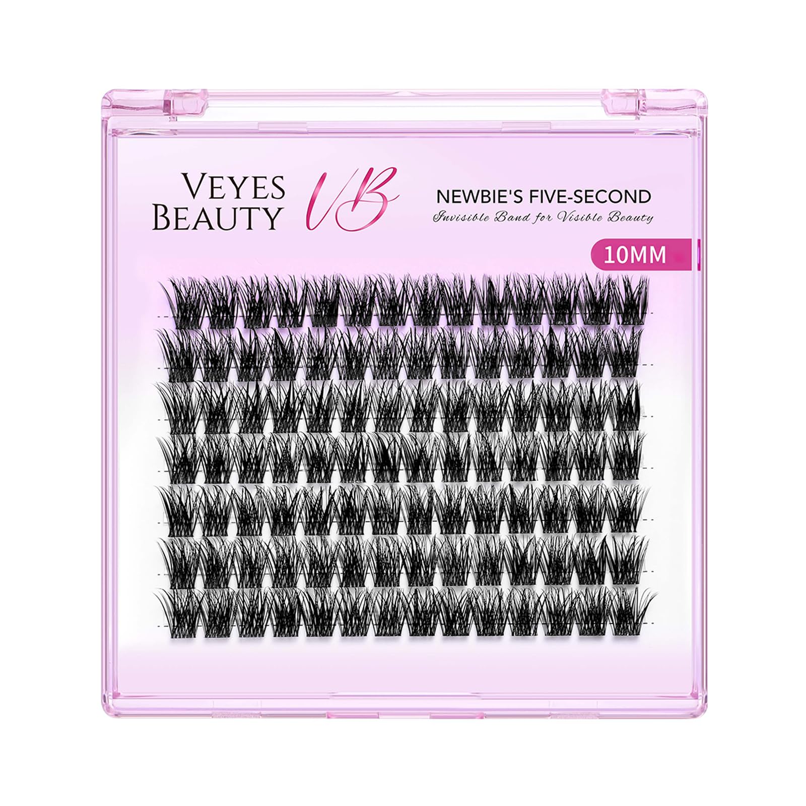 VEYESBEAUTY lash tray compact view highlights quick, newbie-friendly five-second lash application.