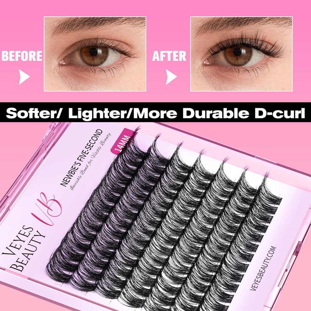 VEYESBEAUTY PBT fibers closeup shows soft, lightweight lashes for all-day comfort.