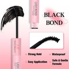 VEYESBEAUTY waterproof lash glue closeup demonstrates durable hold