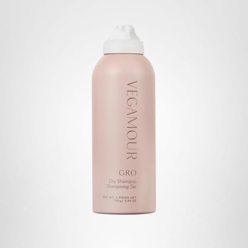 VEGAMOUR GRO Dry Shampoo 3.95 oz packaging offers travel-friendly sizing.