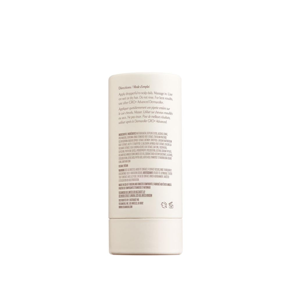 VEGAMOUR GRO+ daily-use scene suggests seamless integration into hair care routine.