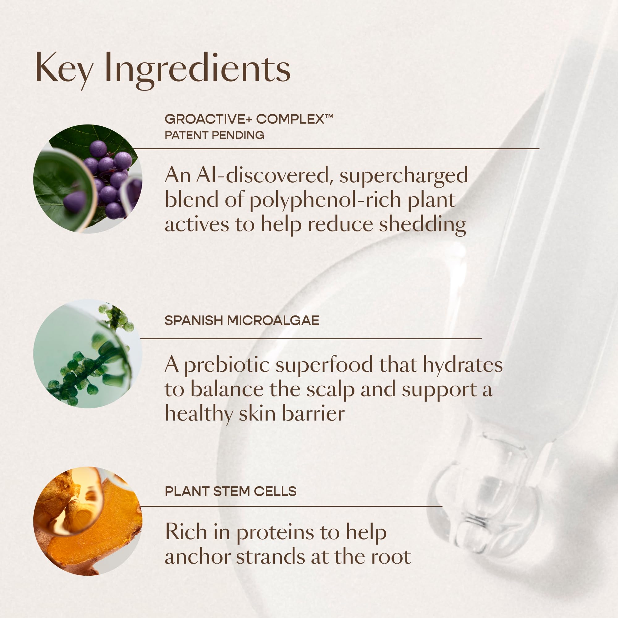 VEGAMOUR GRO+ fragrance-free label supports comfortable daily use.