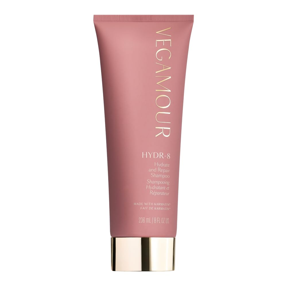 VEGAMOUR HYDR-8 bottle front reveals glossy hydration for frizz control