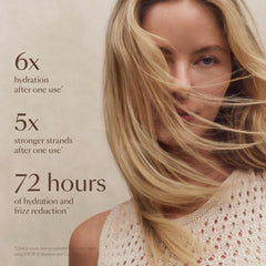 VEGAMOUR HYDR-8 label close-up emphasizes vegan formula and color-safe guarantee