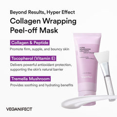 VEGANIFECT collagen-peptides-ingredients-closeup highlights firming feel and hydrating support.