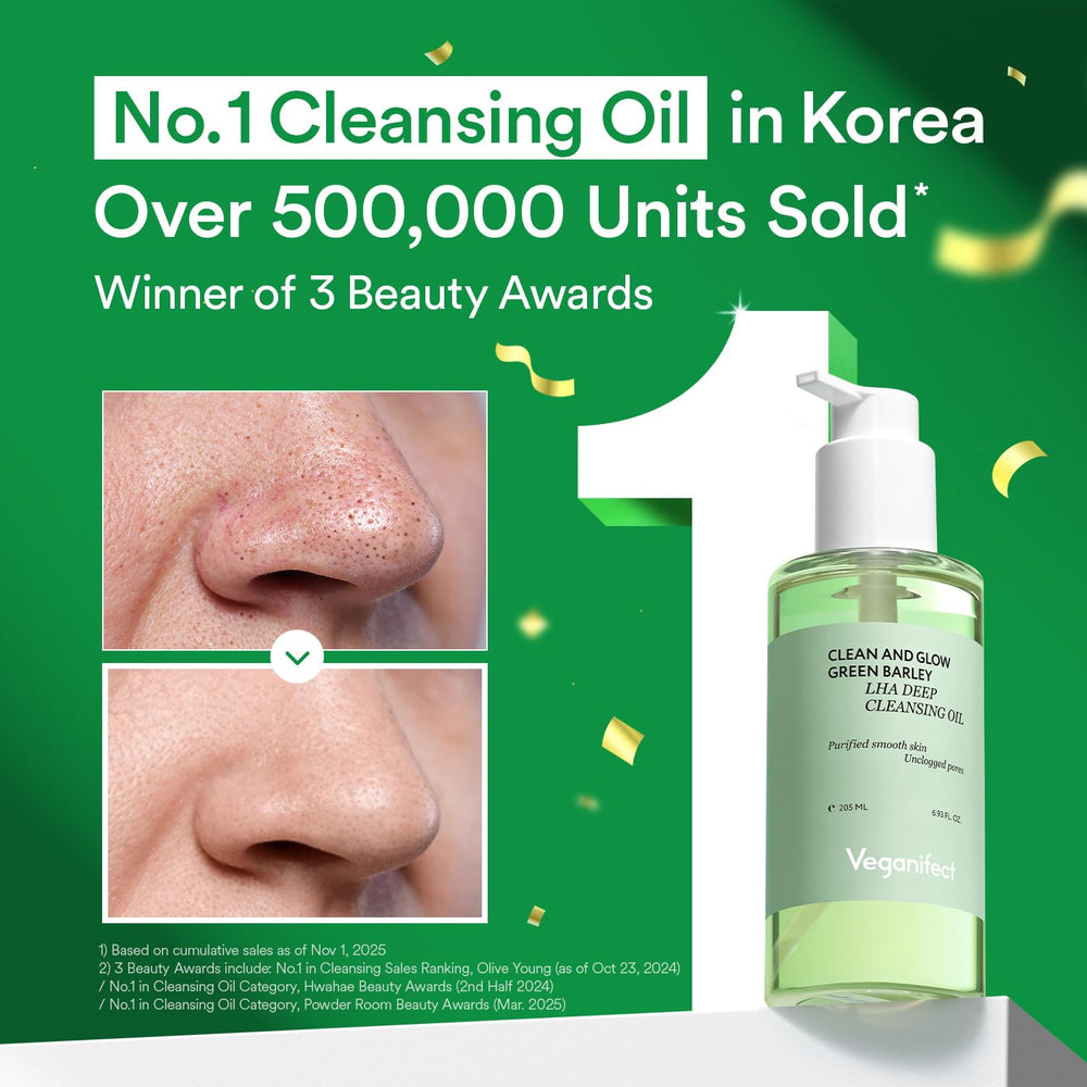 VEGANIFECT Hydrating Cleansing Oil massaged into skin—dissolves impurities gently for a clean finish
