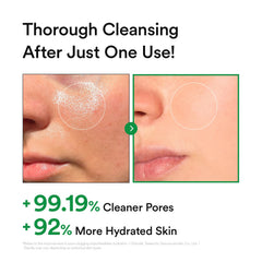 VEGANIFECT Hydrating Gel Cleanser ingredient close-up highlights moisture-boosting beta-glucan and greens.