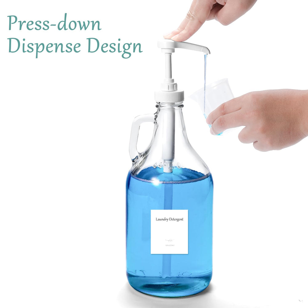 VEGEVIGI 64oz glass bottle with measuring cup supports precise pours.