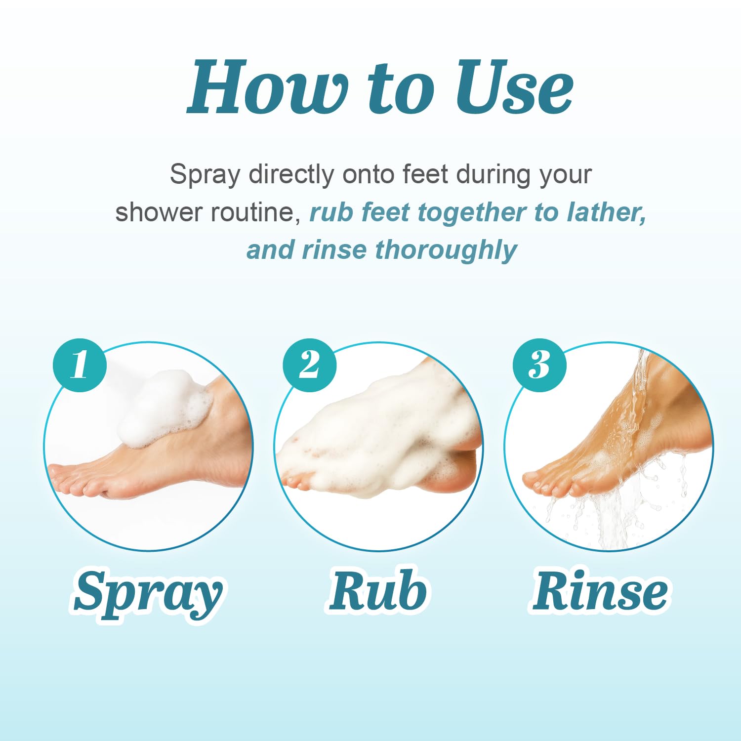 VEILMENT Cotton Foot Shampoo packaging highlights a 13 oz spray bottle for convenient use