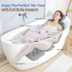 VEILS bath pillow with 160 suction cups stays secure during baths.