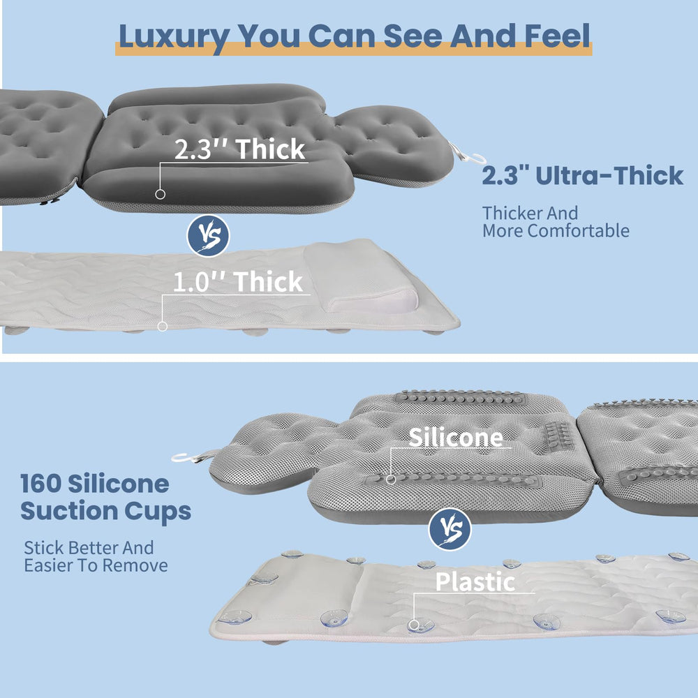VEILS bath pillow includes a laundry bag for easy cleaning.