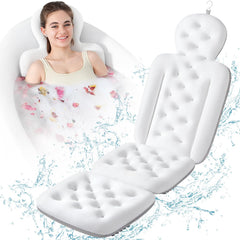 VEILS Luxury Bath Pillow full-body white cushion for a relaxing soak