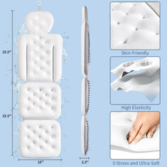 VEILS Luxury Bath Pillow head-neck support for neck comfort during baths