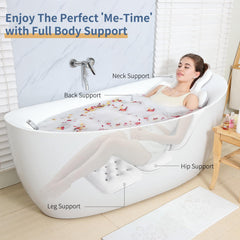 VEILS Luxury Bath Pillow thick cushion delivers plush, long-lasting comfort
