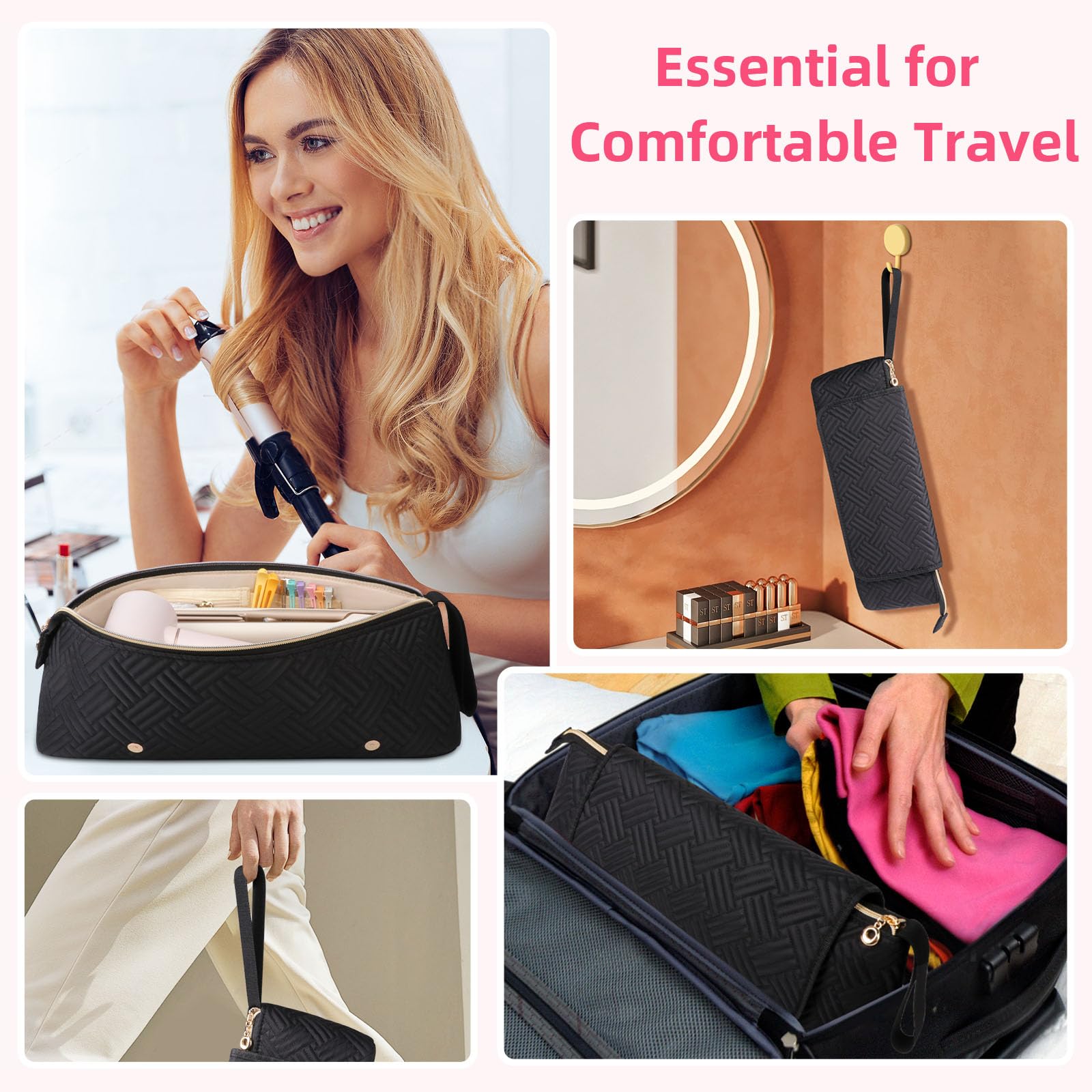 Veirdro case includes a carrying handle for effortless travel use