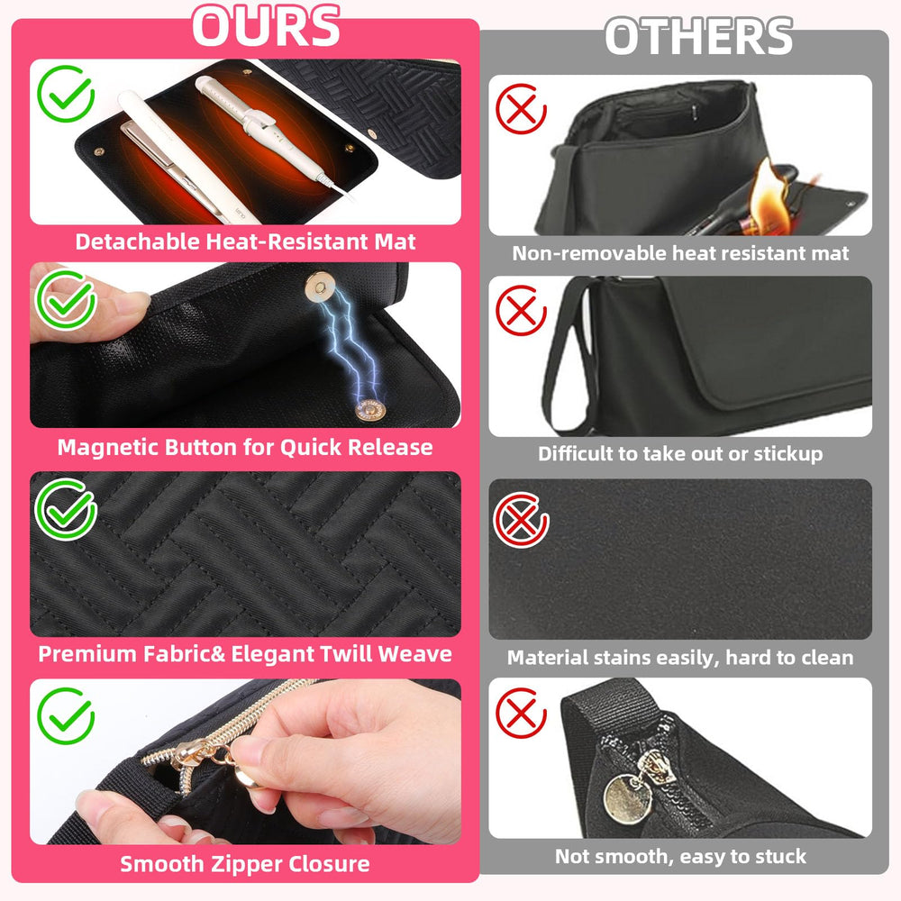 Veirdro interior pockets keep hair ties and clips neatly organized