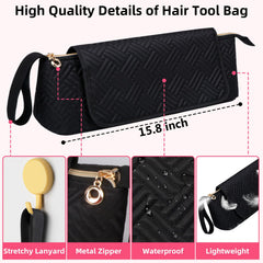 Veirdro bag has a spacious main compartment that fits straighteners and curling irons