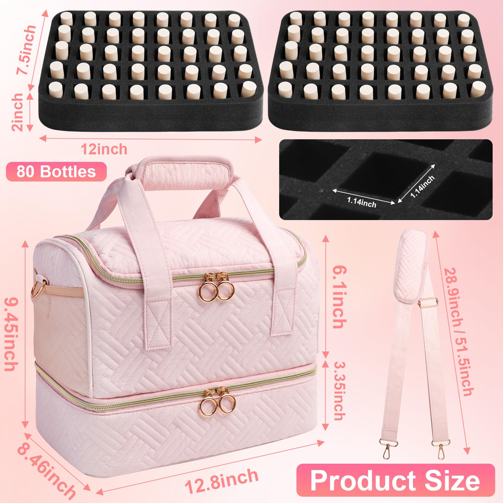Veirdro organizer with shoulder strap demonstrates easy transport and luggage compatibility.